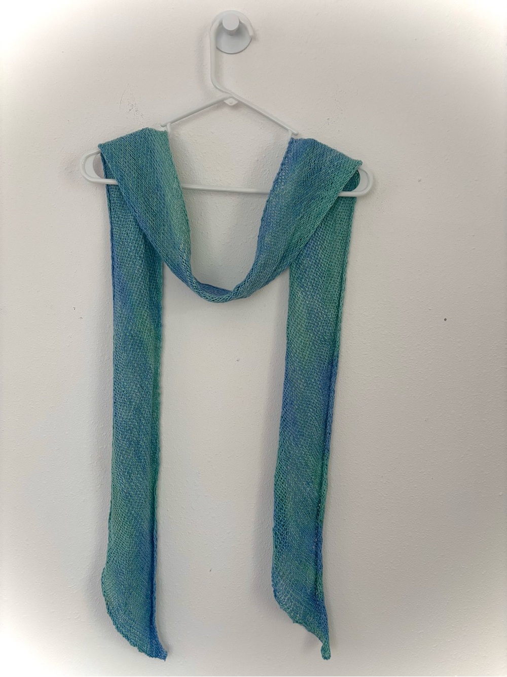 Soft Blue-Green Handwoven Scarf